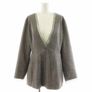 24AW ツィードツイルブラウス シャツ 長袖 38 グレー 531-4210106 /AN19