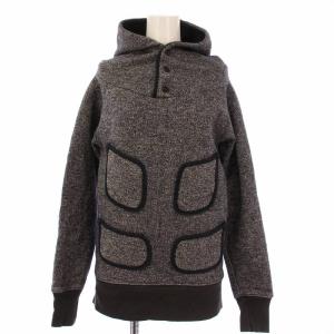 ビーチクロスパーカー プルオーバー 長袖 ニット ウール混 1 グレー /BB