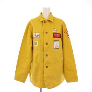 カバーオール ジャケット ワッペン ロゴ 黄 /BM