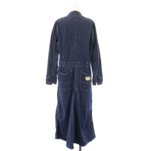 KAPITAL フレアワンピース デニム マキシ ロング 長袖 レギュラーカラー S インディゴ /BB