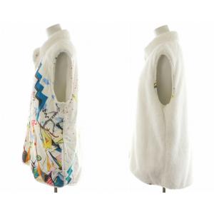 TSUMORI CHISATO SLEEP ベスト リバーシブル フリース L 白 ホワイト URW133 /AN34