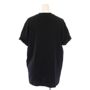 STELLA McCARTNEY Tシャツ カットソー 半袖 クルーネック 星 スター 刺繍 ストレッチ 38 黒 ブラック /BB