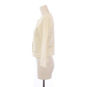 agnes b. スウェット カーディガン 長袖 クルーネック 裏起毛 1 白 ED17M001 /BM