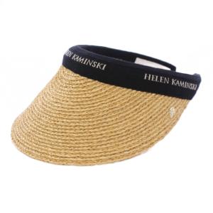 BIANCA ビアンカ ラフィア サンバイザー バイカラー ナチュラル ブラック /KH