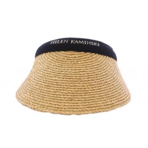 HELEN KAMINSKI BIANCA ビアンカ ラフィア サンバイザー バイカラー ナチュラル ブラック /KH