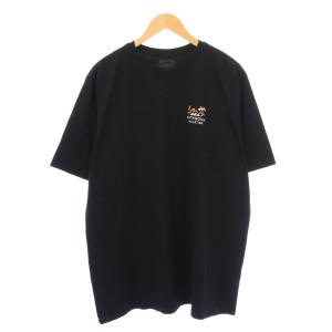 Patagonia ハレイワプリントTシャツ 半袖 クルーネック ロゴ ストレッチ L 黒 ブラック /BB