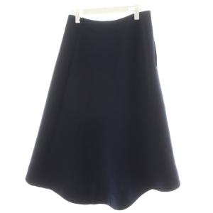 JIL SANDER フレアスカート ひざ丈 ウール 36 紺 ネイビー JSPP725052 /AN28