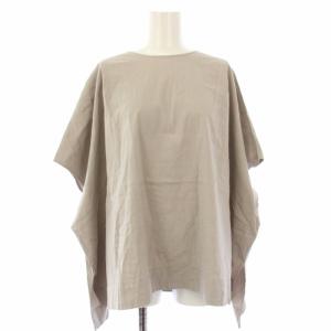 24SS ウォッシャブルコットンリネンVISブラウス 半袖 ベージュ 24051400911020 /TK