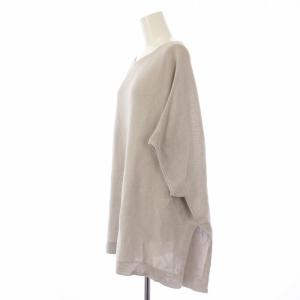 IENA 24SS コットンギマポンチョプルオーバー ニット セーター 五分袖 ベージュ 24080900708120