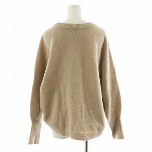 Spick&Span 23AW ドルマンロングリブニット セーター 長袖 ウール ベージュ 23080200534040 /AN21