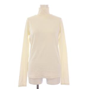 JERSEY RIB ジャージーリブタートル ニット 長袖 ストレッチ ロゴ F 白 ホワイト 22070520410030