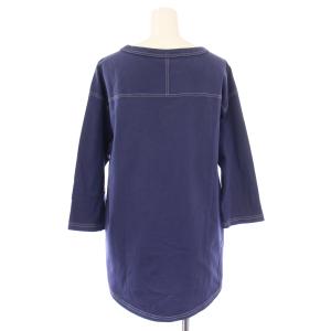 MUSE de Deuxieme Classe football フットボールTシャツ カットソー 七分袖 クルーネック ロゴ プリント S 紺 ネイビー