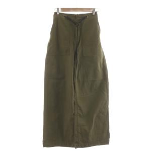 ハイウエストアーミーパンツ ワイド M カーキ 211-0142 /RR