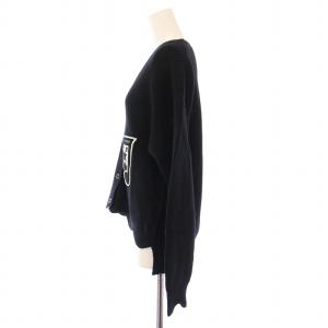 HYSTERIC GLAMOUR DEVIL SOUND PATCH デビルサウンドパッチカーディガン ニット 長袖 Vネック ワッペン