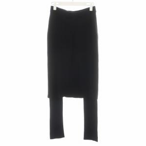 レギンス付きスカート リブ ウール 36 黒 ブラック 21-060-220-3012-3-0 /AN27