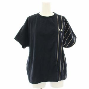 ウーブンパネルTシャツ WOVEN PANEL T-SHIRT カットソー 半袖 ストライプ ロゴ刺繍