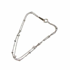 チェーンブレスレット 2連 ビジュー SILVER シルバー /KH