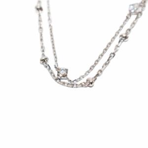 canal4℃ チェーンブレスレット 2連 ビジュー SILVER シルバー /KH