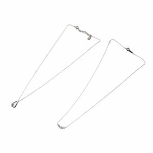 ネックレス 2点セット ストーン シルバーカラー /KH