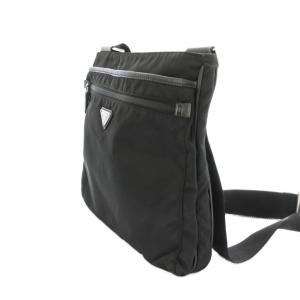 PRADA ショルダーバッグ サフィアーノ ナイロン ブラック