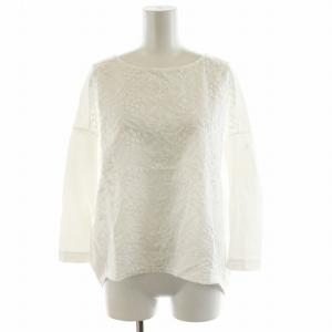 22SS シャツ ブラウス 7分袖 刺繍 コットン 0 白 ホワイト BEZ1021106A0006 /AN28