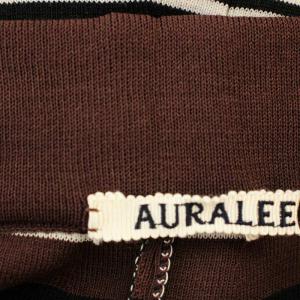 AURALEE ボーダー ニット イージーパンツ A21SP05WB ワイド 0 茶 ブラウン /G