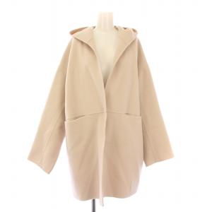 コート アウター ショート丈 フード ウール 38 ベージュ /BB