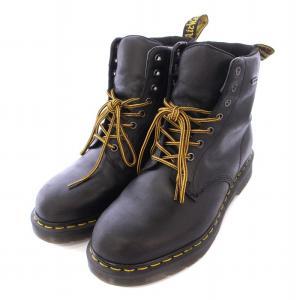 Dr.Martens ショートブーツ レースアップ 厚底 レザー 8ホール UK7 黒 ブラック 1460WP /BB