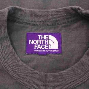 THE NORTH FACE PURPLE LABEL 7OZ ポケットTシャツ 半袖 クルーネック ストレッチ ロゴ 刺繍 ワンポイント M チャコールグレー