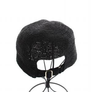 HELEN KAMINSKI キャップ 帽子 ラフィア ONE SIZE 黒 /YM