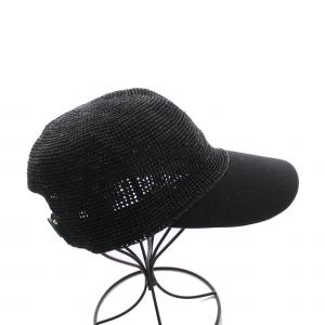 HELEN KAMINSKI キャップ 帽子 ラフィア ONE SIZE 黒 /YM