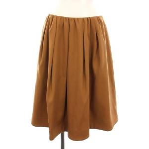 フレアスカート ひざ丈 ウール混 40 キャメル FJ-917563 /YM