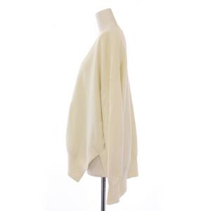 STUNNING LURE ニットカーディガン 長袖 オーバーサイズ ストレッチ Vネック カシミヤ混 S 白 ホワイト /BB