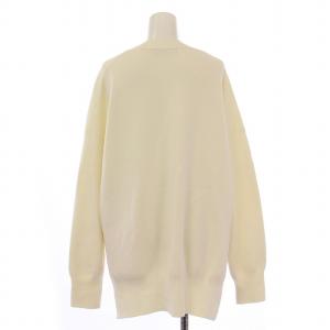 STUNNING LURE ニットカーディガン 長袖 オーバーサイズ ストレッチ Vネック カシミヤ混 S 白 ホワイト /BB