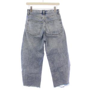 Whim Gazette WhimGazette ラインカーブDENIM デニムパンツ ジーンズ ボタンフライ ダメージ加工 34 水色 ライトブルー WGZ1021702A0001