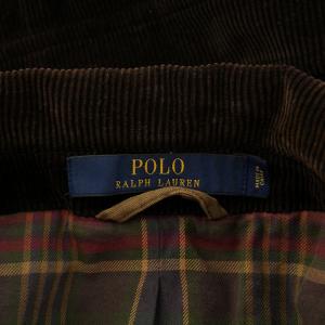 POLO RALPH LAUREN テーラードジャケット アウター シングル 総裏地 コーデュロイ チェック柄 M 茶 ブラウン /BB
