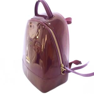 FURLA CANDY BAG キャンディバッグ リュックサック デイパック ロゴ PVC 紫 パープル /BB