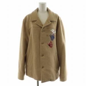 ジャケット くま刺繍 ウール M ベージュ P039ZFJM03 /AN21