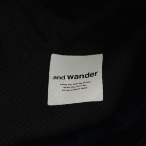 and wander イージーパンツ 前後切替 ロゴ 3 グレー 紺 ネイビー AW83-FF015 /AN46