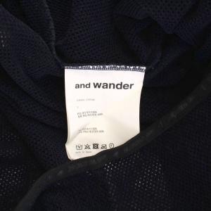 and wander fleece mesh pullover フリースメッシュプルオーバー トレーナー 長袖 クルーネック