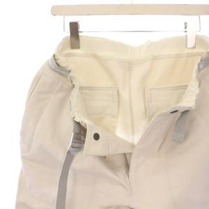 and wander ワークパンツ ニーパッチ ベルト付き 3 白 574-0222018 /TK