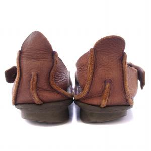 trippen ストラップパンプス フラットシューズ レザー 36 茶 ブラウン /BB