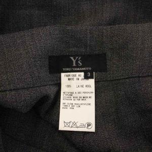 Y's ヨウジヤマモト スラックスパンツ ストレート ジップフライ ウール 3 グレー /BB