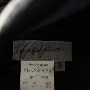 Yohji Yamamoto デニムパンツ ジーンズ ジーパン ジッパーフライ 3 黒 ブラック FR-P03-026 /AN38