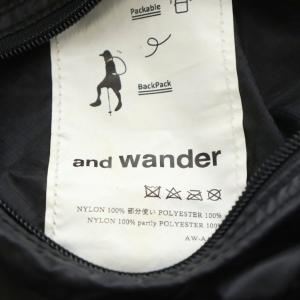 and wander 20L daypack リュックサック バックパック ロゴ ナイロン 白 ホワイト AW-AA990 /AN5