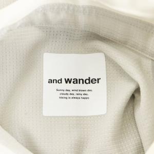 and wander テックショートスリーブシャツ tech short sleeve shirt 半袖 スナップボタン ロゴ