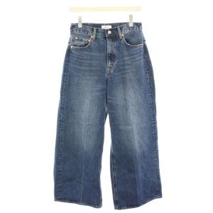 24AW センタープレスバギーデニム デニムパンツ ジーンズ ジップフライ M 青 ブルー SHS34520