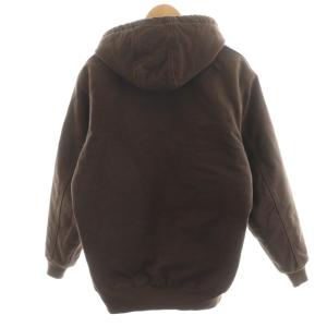 Carhartt アクディブジャケット パーカー ジップアップ ロゴ コットン L 茶 ブラウン WJ130DKB /AN18