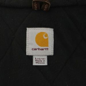 Carhartt アクディブジャケット パーカー ジップアップ ロゴ コットン L 茶 ブラウン WJ130DKB /AN18