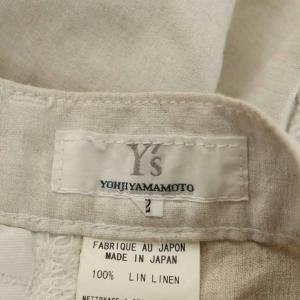 Y's ヨウジヤマモト パンツ ジッパーフライ リネン 麻 2 白 ホワイト YY-P04-300 /AN47